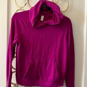 Athlete girls lightweight hoodie with cute scallop detail on back